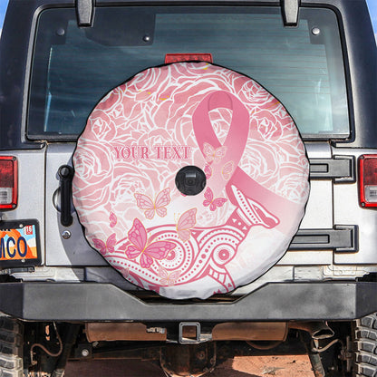 Australia Personalized Spare Tire Cover Breast Cancer Pink Ribbon - Marble Roses