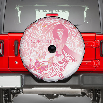 Australia Personalized Spare Tire Cover Breast Cancer Pink Ribbon - Marble Roses