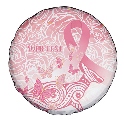 Australia Personalized Spare Tire Cover Breast Cancer Pink Ribbon - Marble Roses