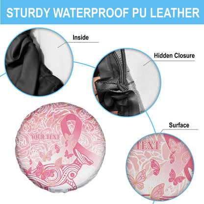 Australia Personalized Spare Tire Cover Breast Cancer Pink Ribbon - Marble Roses