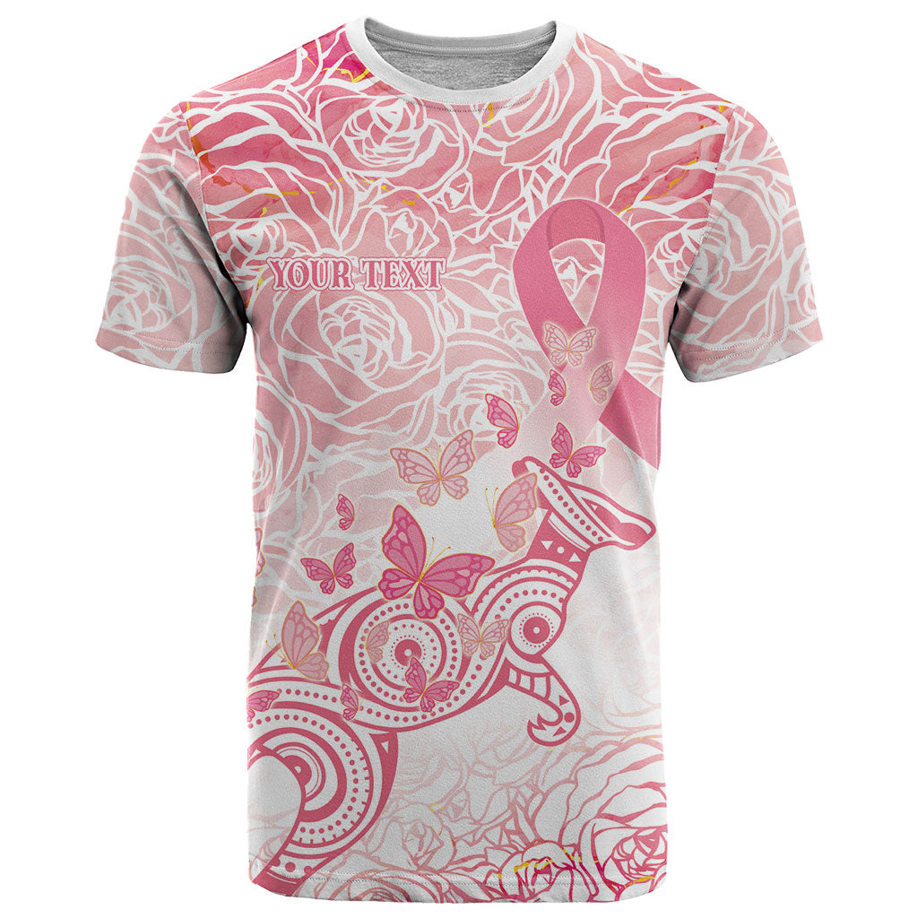 Australia Personalized T Shirt Breast Cancer Pink Ribbon - Marble Roses