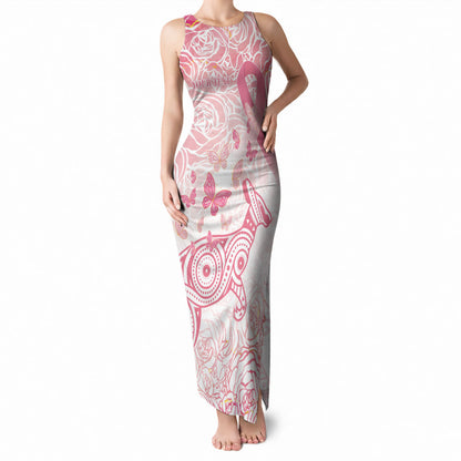 Australia Personalized Tank Maxi Dress Breast Cancer Pink Ribbon - Marble Roses
