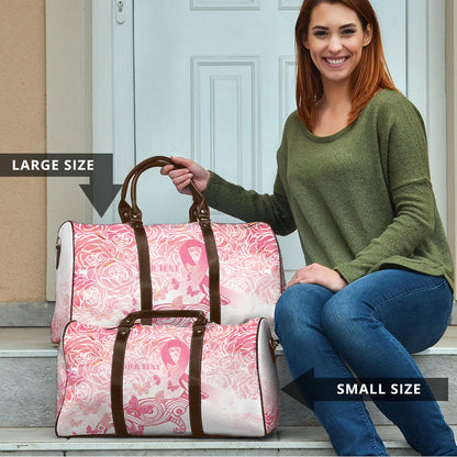 Australia Personalized Travel Bag Breast Cancer Pink Ribbon - Marble Roses