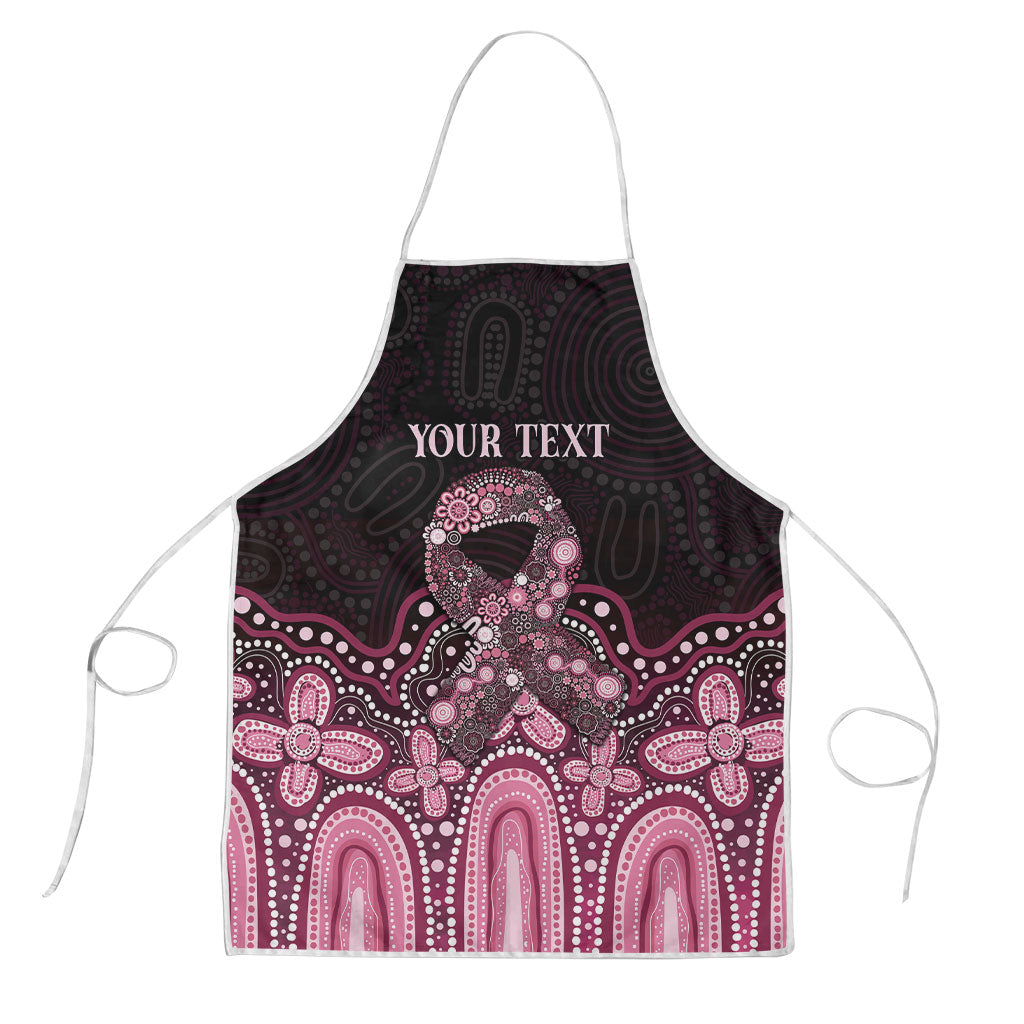 Australia Indigenous Personalized Apron Aboriginal Pink Ribbon Art