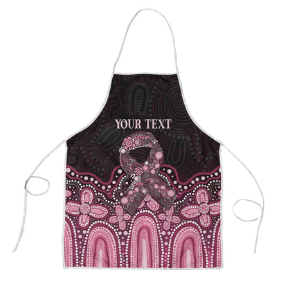 Australia Indigenous Personalized Apron Aboriginal Pink Ribbon Art