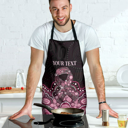 Australia Indigenous Personalized Apron Aboriginal Pink Ribbon Art
