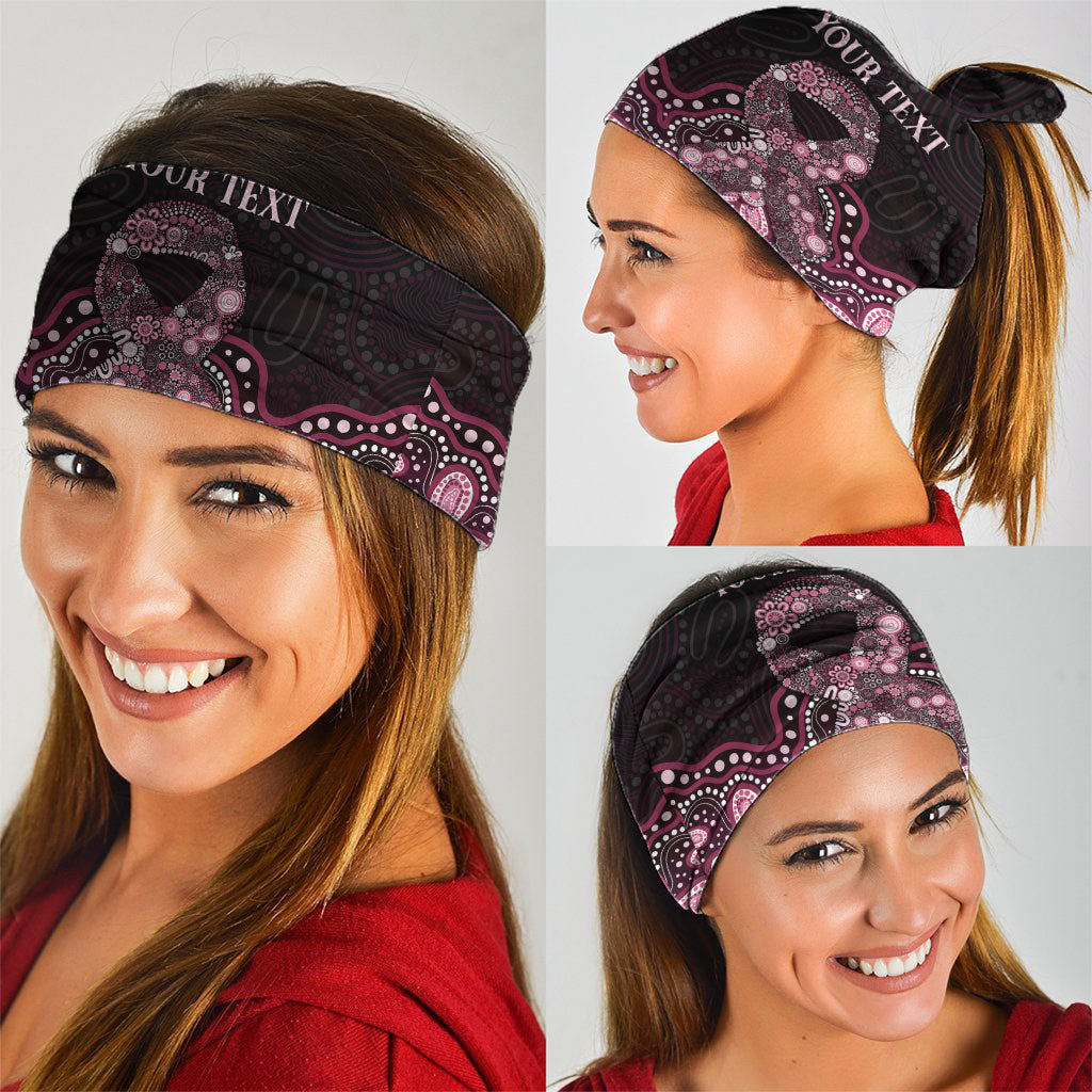 Australia Indigenous Personalized Neck Gaiter Aboriginal Pink Ribbon Art
