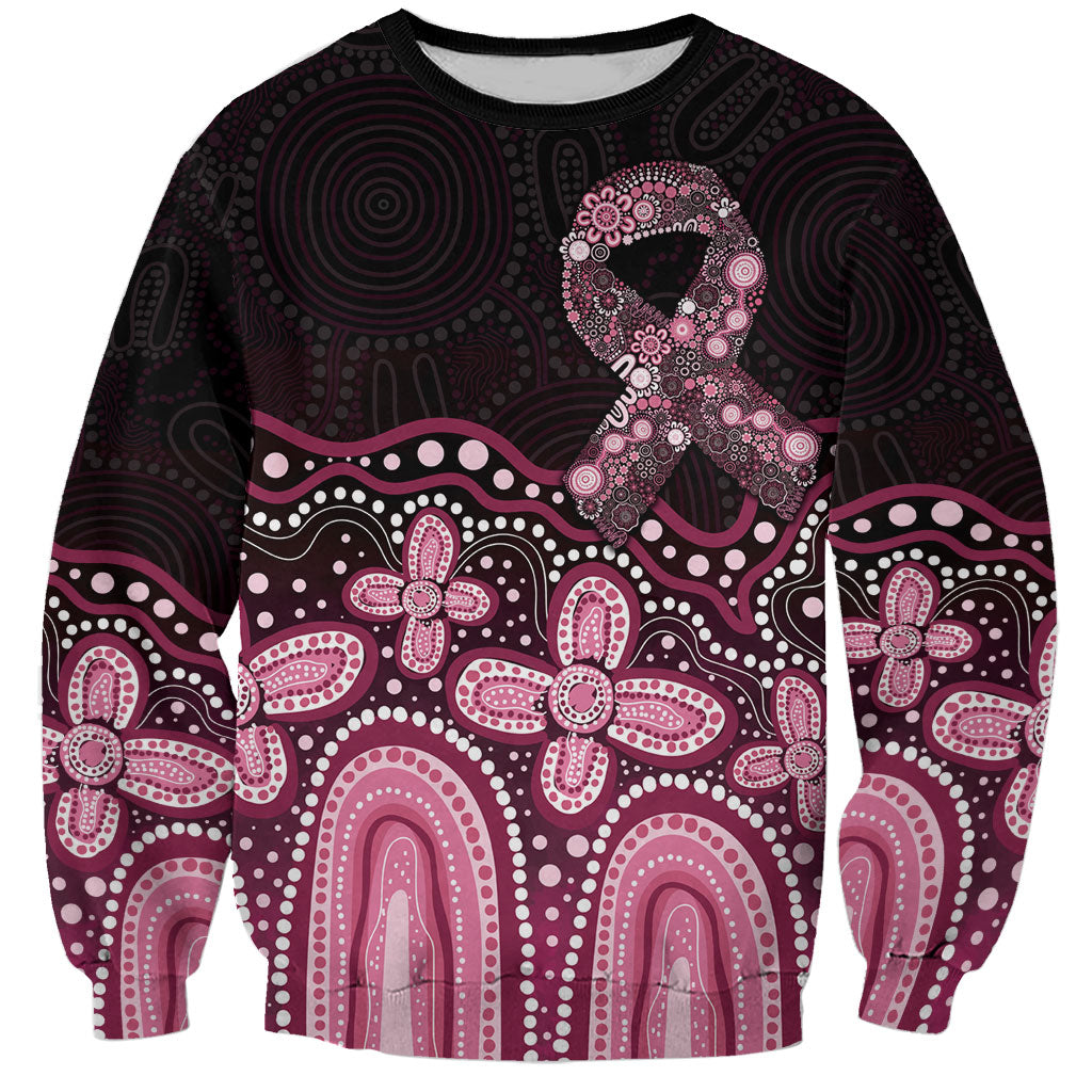 Australia Indigenous Personalized Sweatshirt Aboriginal Pink Ribbon Art