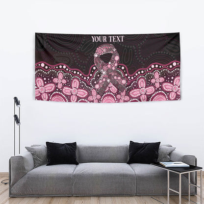 Australia Indigenous Personalized Tapestry Aboriginal Pink Ribbon Art