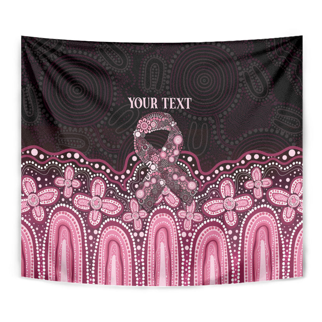 Australia Indigenous Personalized Tapestry Aboriginal Pink Ribbon Art