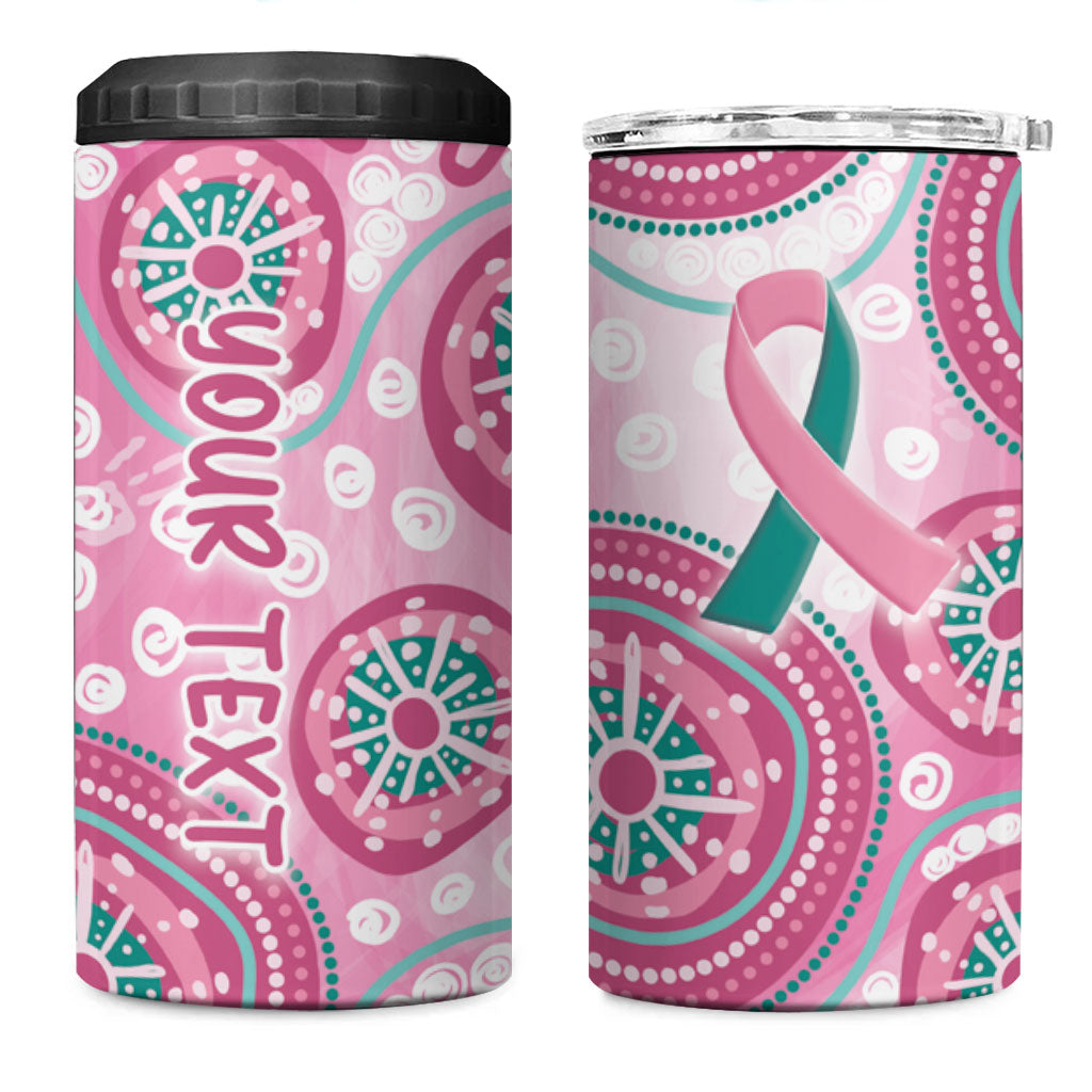 Personalized Hereditary Breast Cancer Prevention Australia Indigenous 4 in 1 Can Cooler Tumbler Previvor