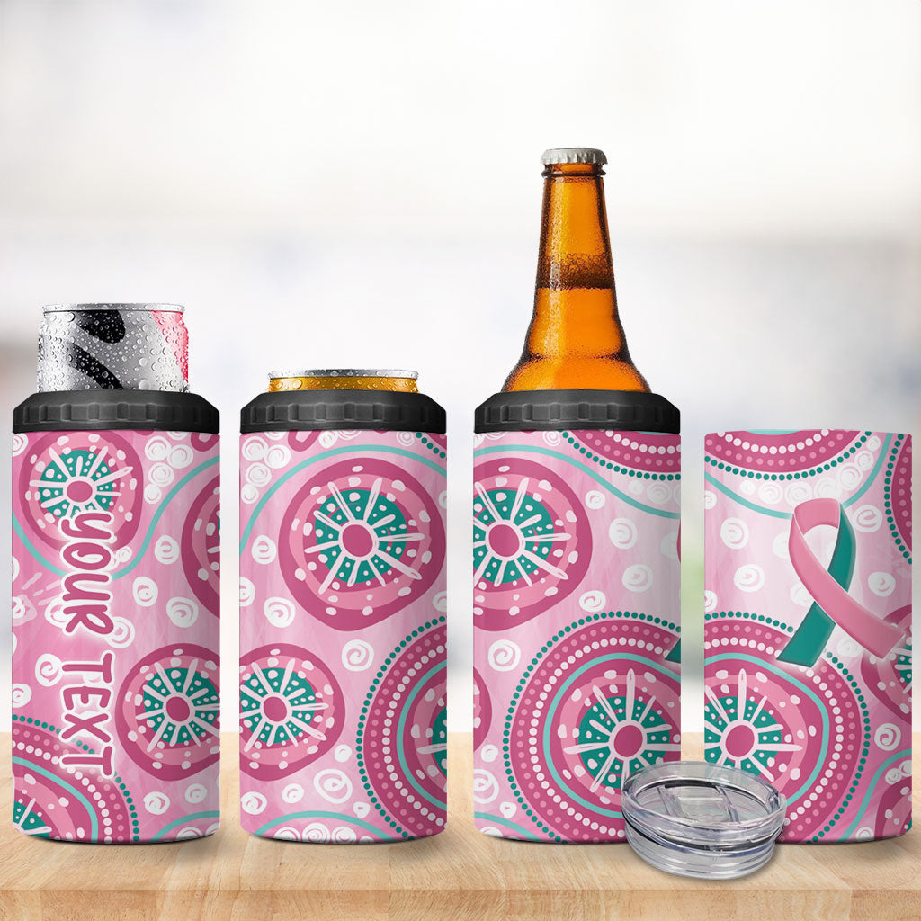 Personalized Hereditary Breast Cancer Prevention Australia Indigenous 4 in 1 Can Cooler Tumbler Previvor