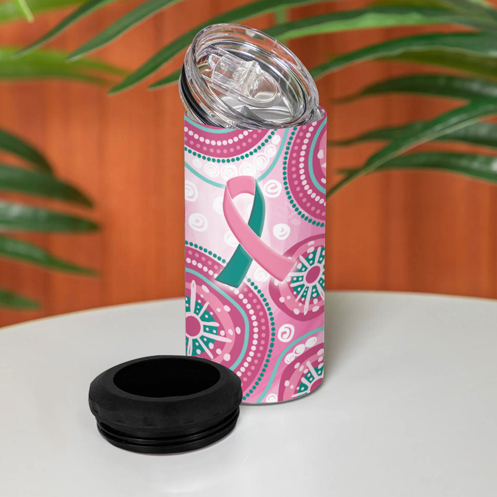 Personalized Hereditary Breast Cancer Prevention Australia Indigenous 4 in 1 Can Cooler Tumbler Previvor