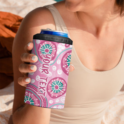 Personalized Hereditary Breast Cancer Prevention Australia Indigenous 4 in 1 Can Cooler Tumbler Previvor