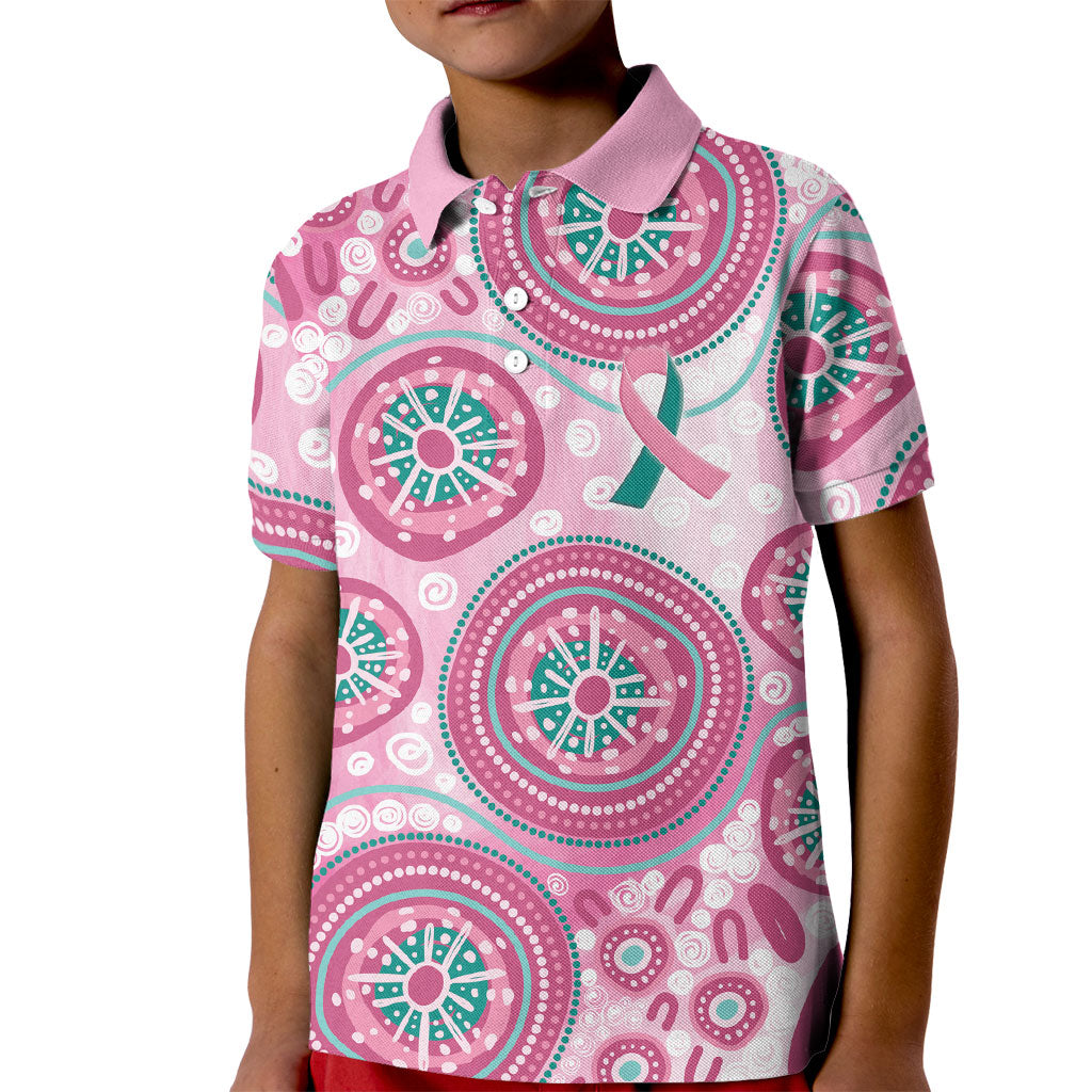 Hereditary Breast Cancer Prevention Australia Indigenous Kid Polo Shirt Previvor