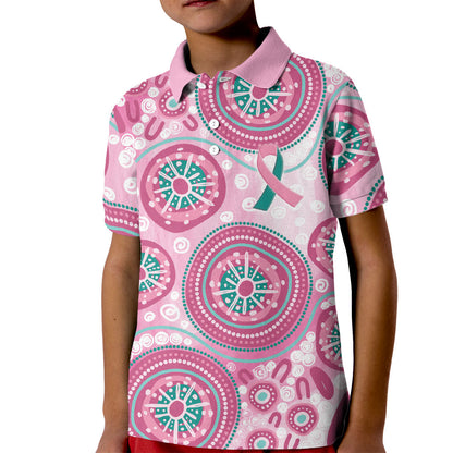 Hereditary Breast Cancer Prevention Australia Indigenous Kid Polo Shirt Previvor