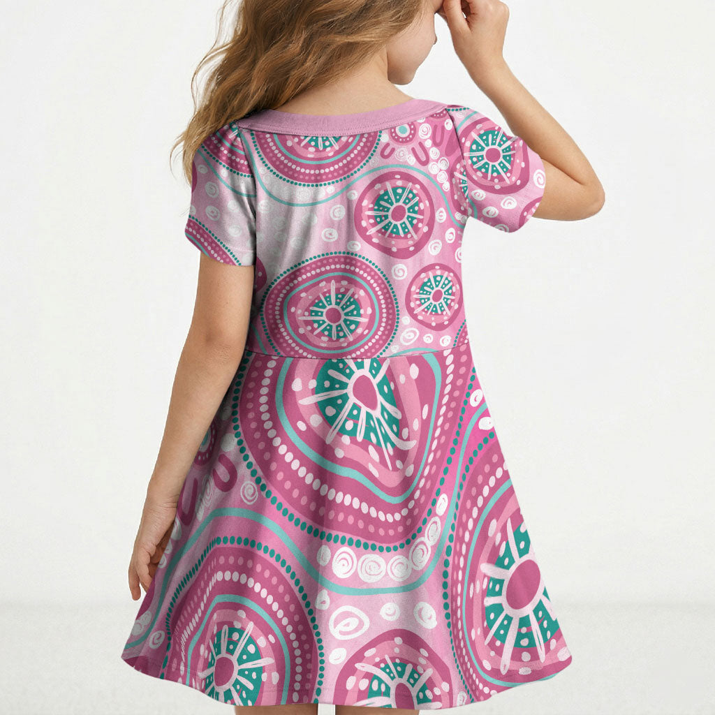 Hereditary Breast Cancer Prevention Australia Indigenous Kid Short Sleeve Dress Previvor