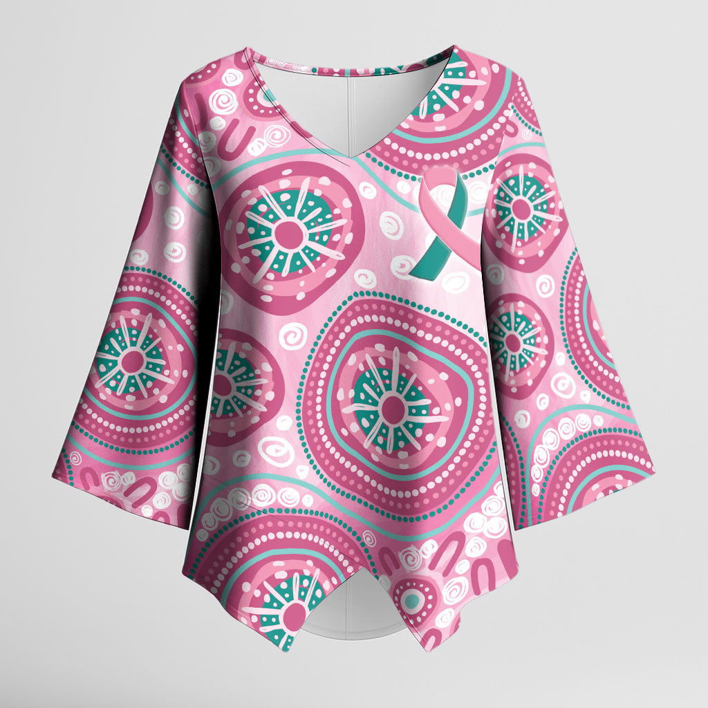 Hereditary Breast Cancer Prevention Australia Indigenous Kimono Sleeve Blouse Previvor