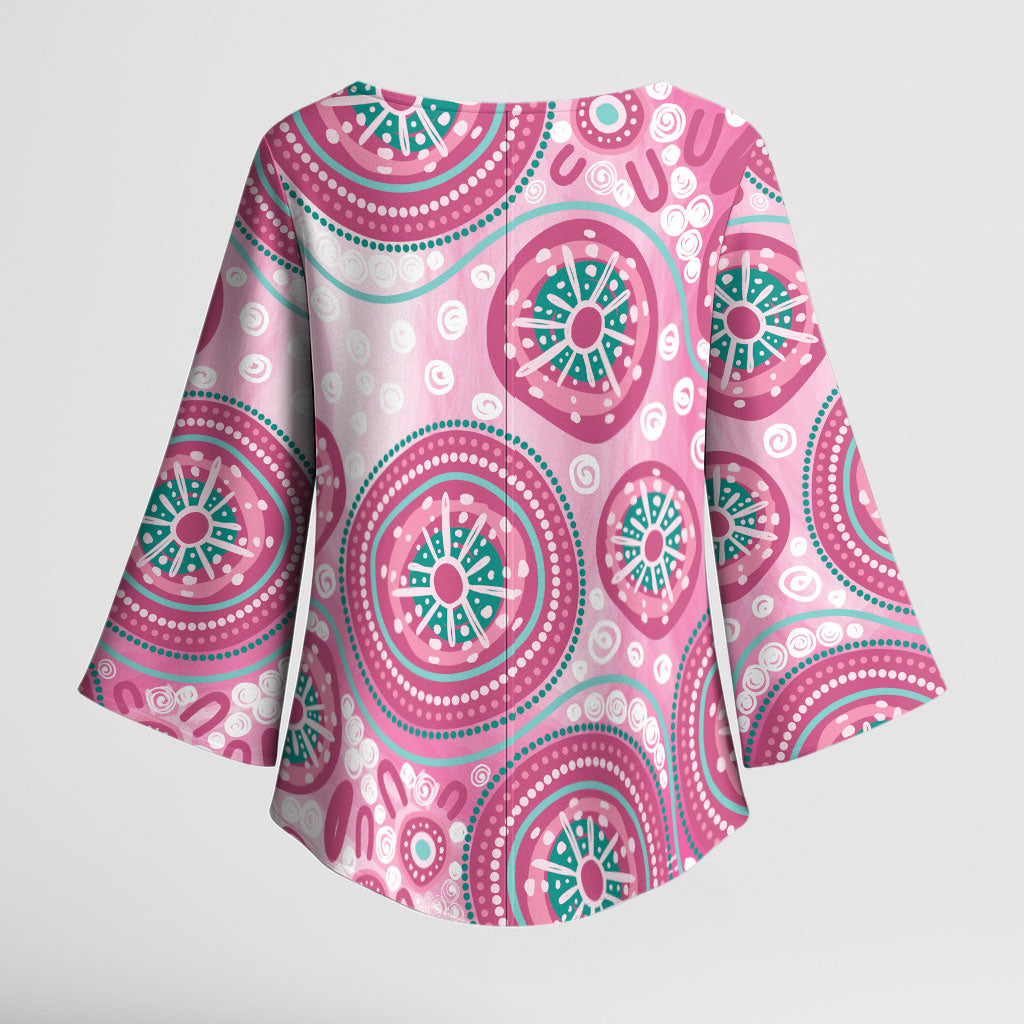 Hereditary Breast Cancer Prevention Australia Indigenous Kimono Sleeve Blouse Previvor