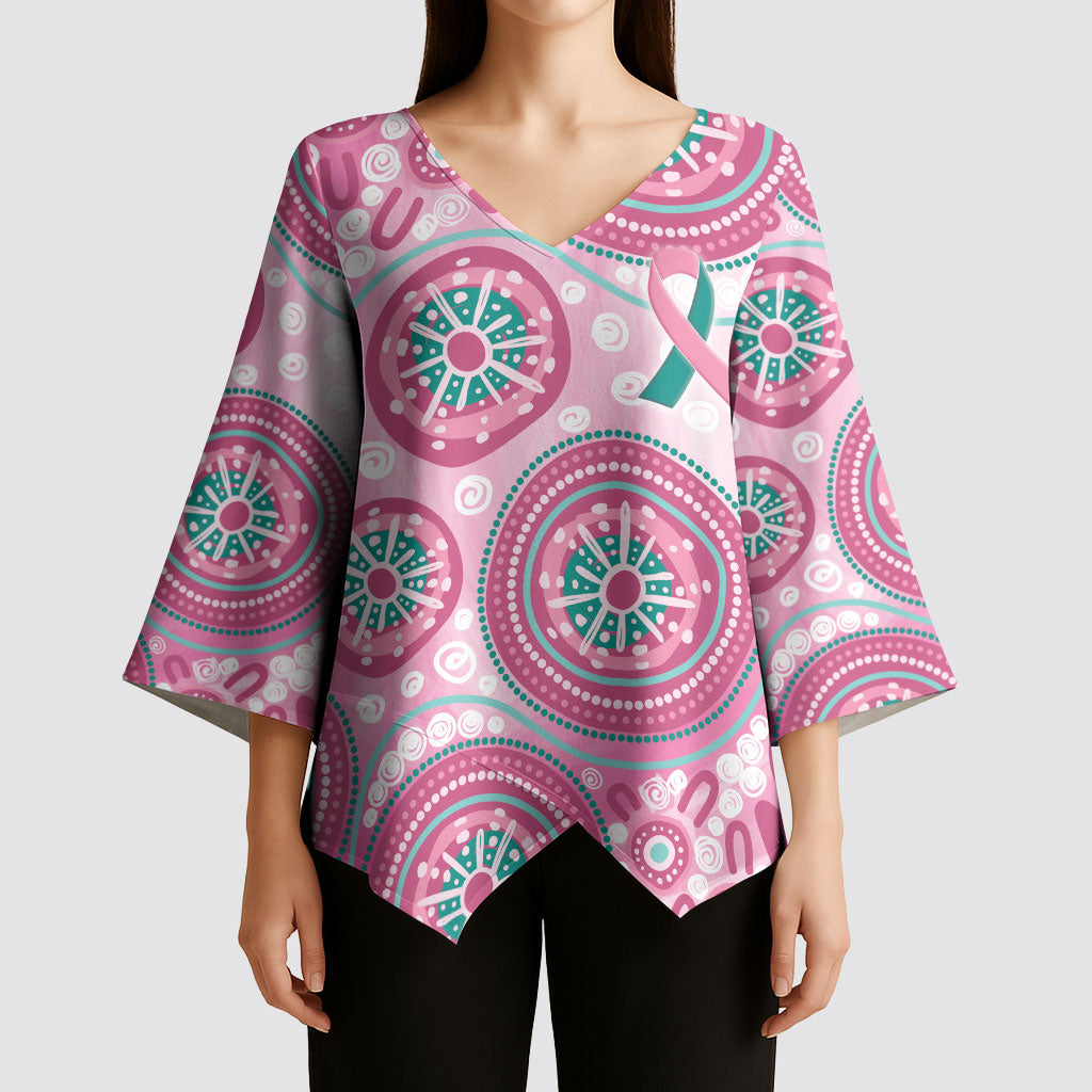 Hereditary Breast Cancer Prevention Australia Indigenous Kimono Sleeve Blouse Previvor