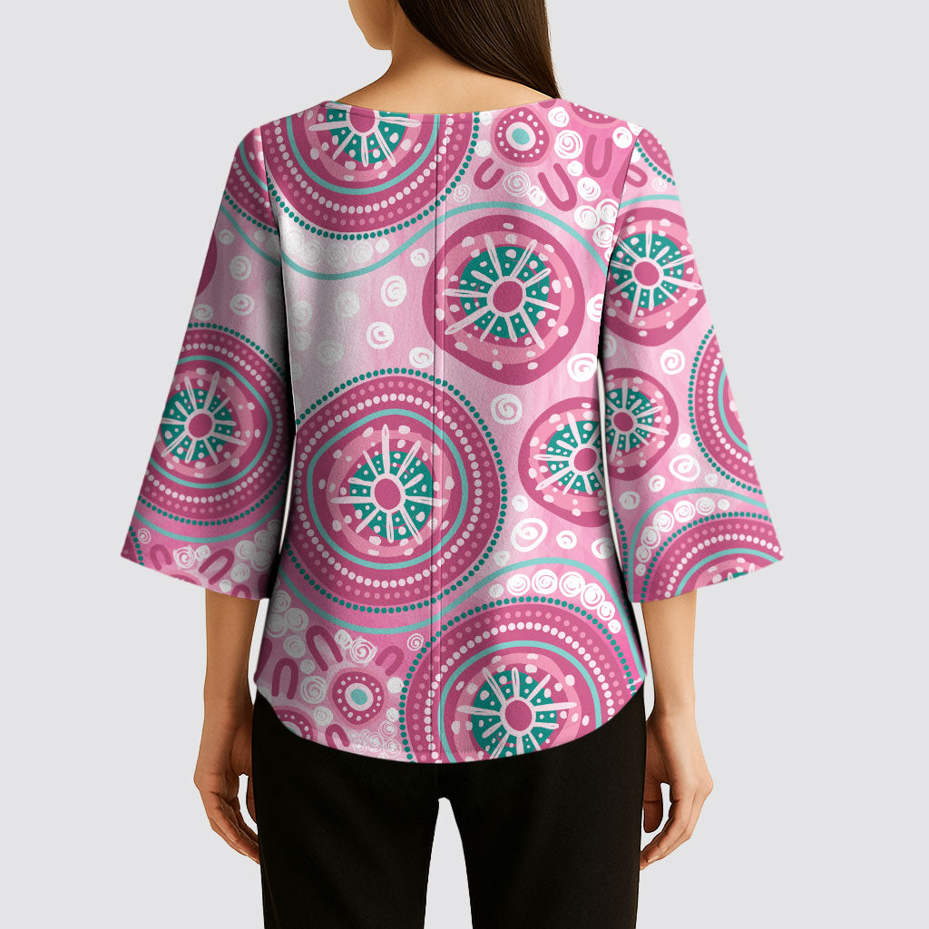 Hereditary Breast Cancer Prevention Australia Indigenous Kimono Sleeve Blouse Previvor