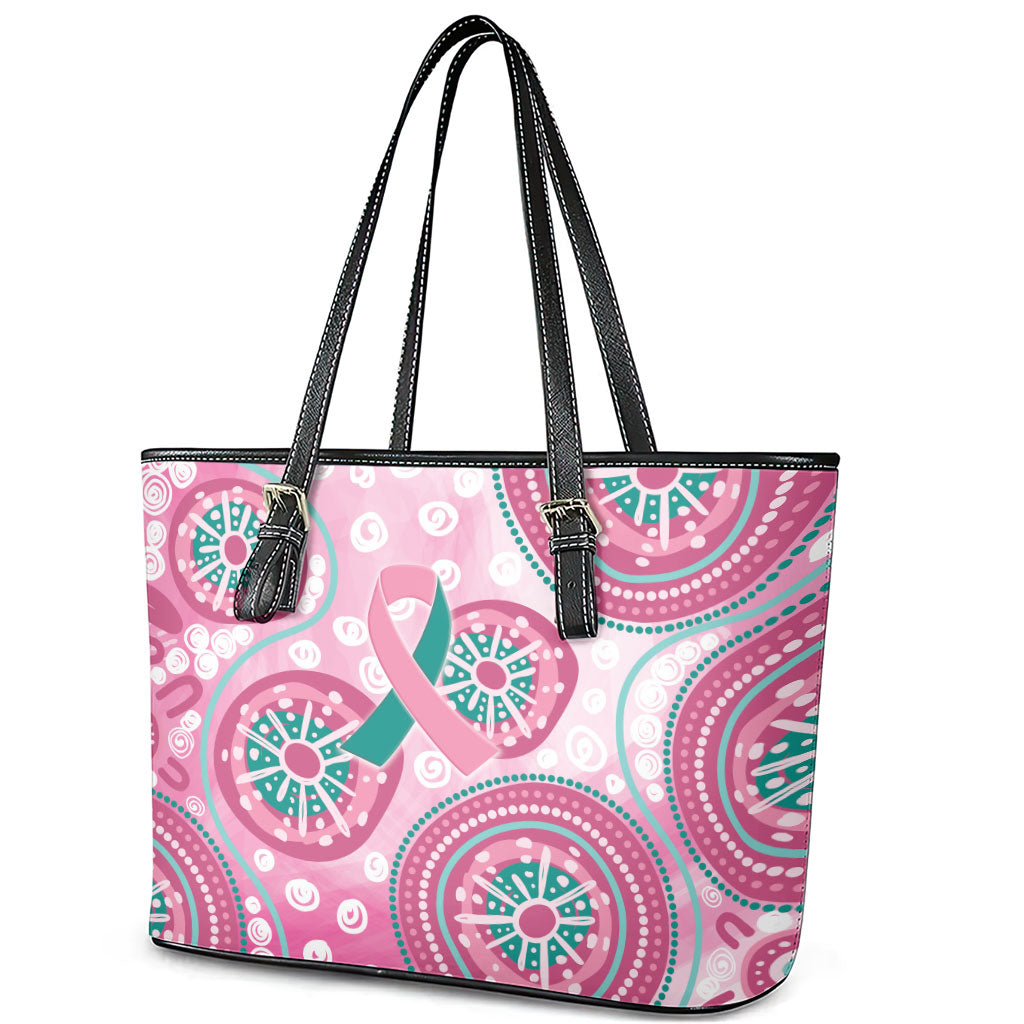 Hereditary Breast Cancer Prevention Australia Indigenous Leather Tote Bag Previvor
