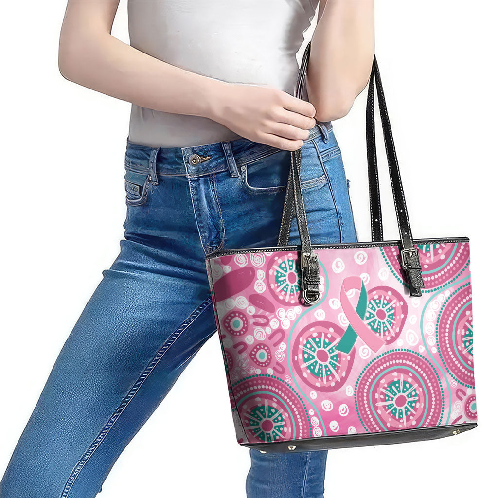 Hereditary Breast Cancer Prevention Australia Indigenous Leather Tote Bag Previvor