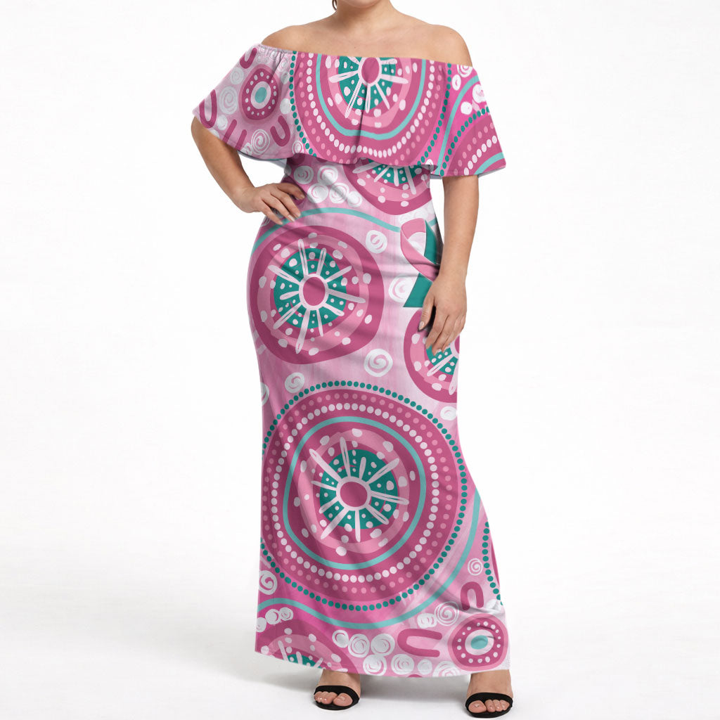 Hereditary Breast Cancer Prevention Australia Indigenous Off Shoulder Maxi Dress Previvor