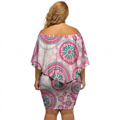 Hereditary Breast Cancer Prevention Australia Indigenous Off Shoulder Short Dress Previvor