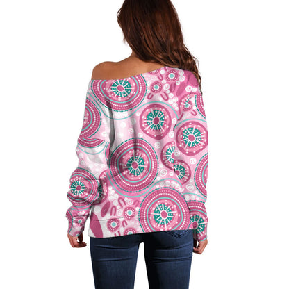 Hereditary Breast Cancer Prevention Australia Indigenous Off Shoulder Sweater Previvor