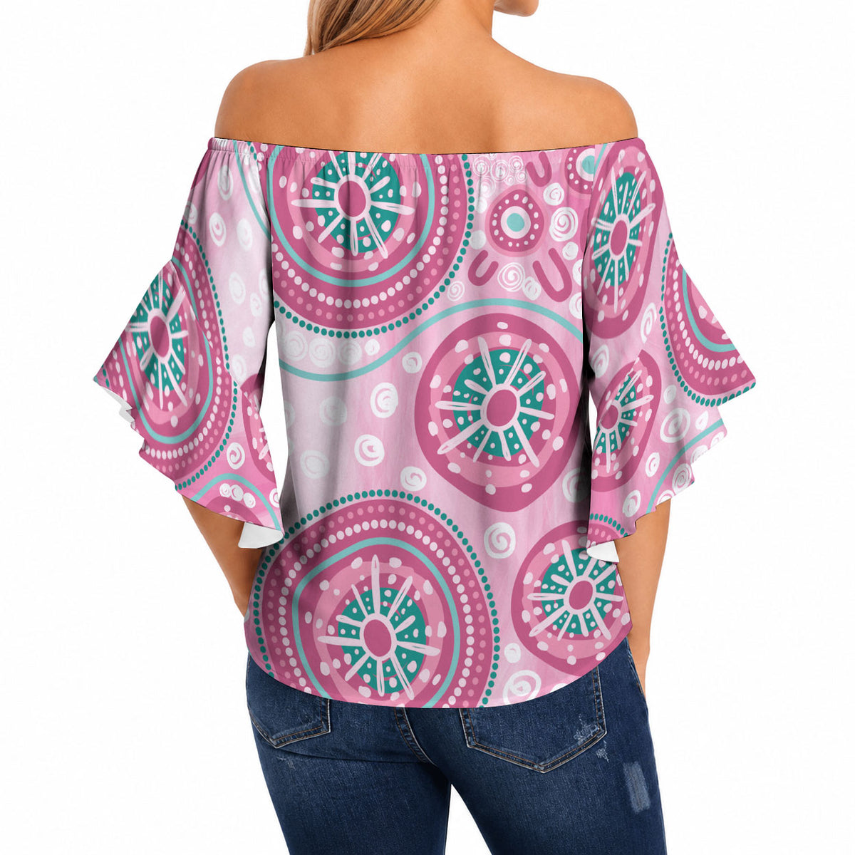 Hereditary Breast Cancer Prevention Australia Indigenous Off Shoulder Wrap Waist Top Previvor