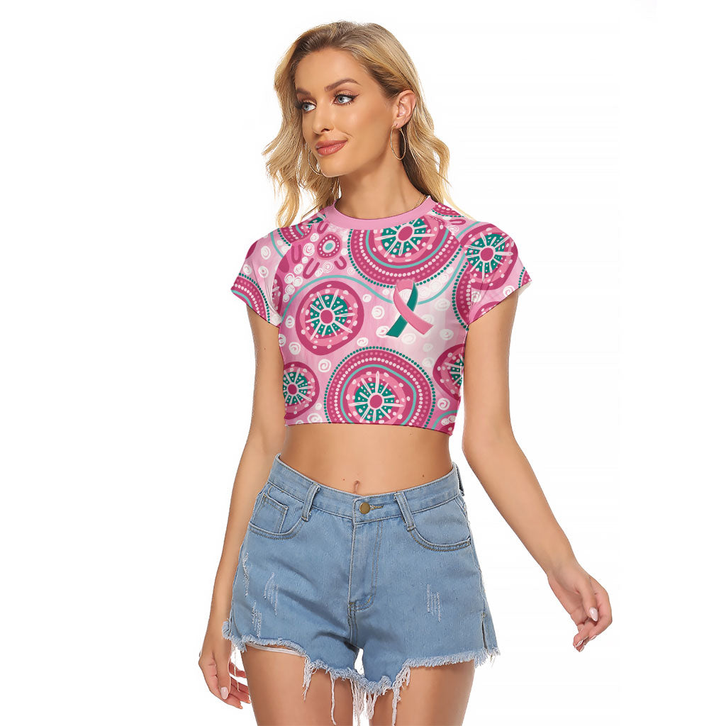 Hereditary Breast Cancer Prevention Australia Indigenous Raglan Cropped T Shirt Previvor