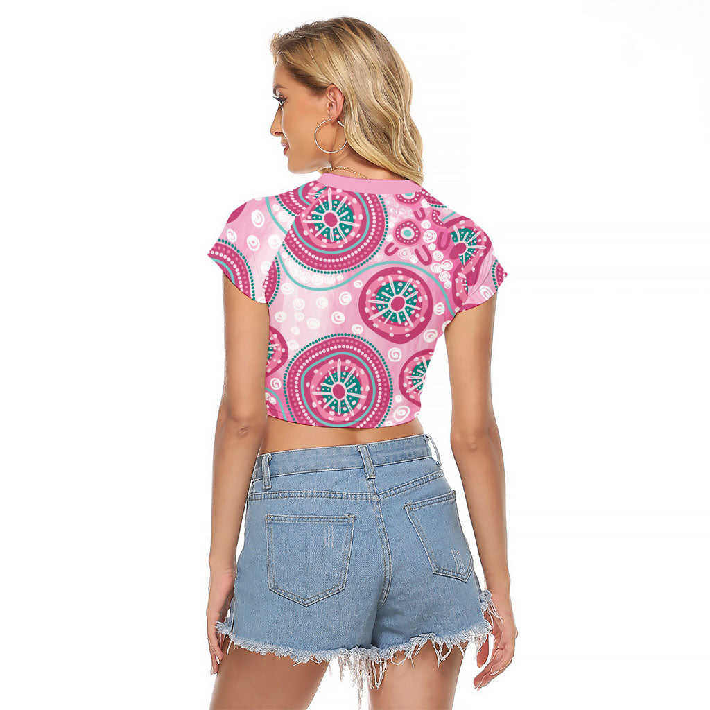 Hereditary Breast Cancer Prevention Australia Indigenous Raglan Cropped T Shirt Previvor
