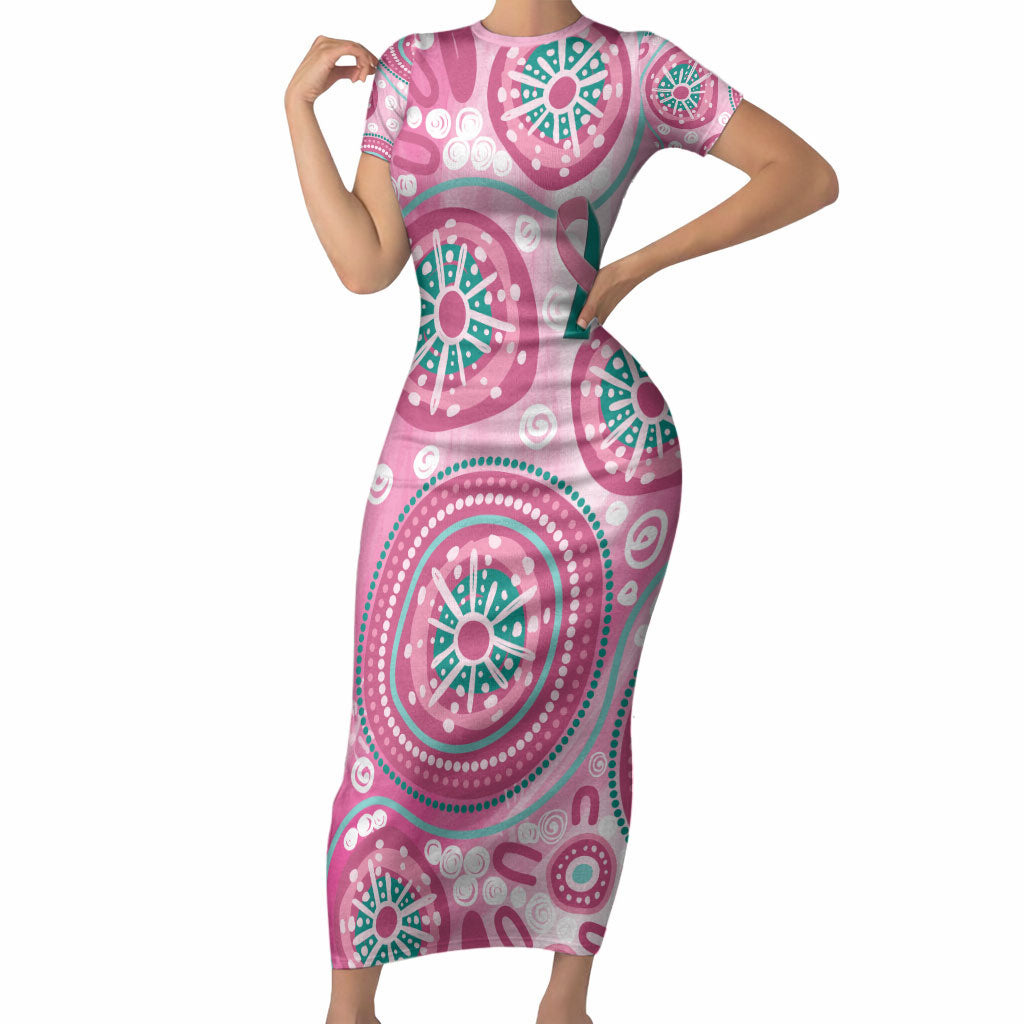 Hereditary Breast Cancer Prevention Australia Indigenous Short Sleeve Bodycon Dress Previvor