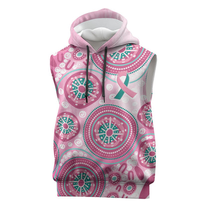 Hereditary Breast Cancer Prevention Australia Indigenous Sleeveless Hoodie Previvor