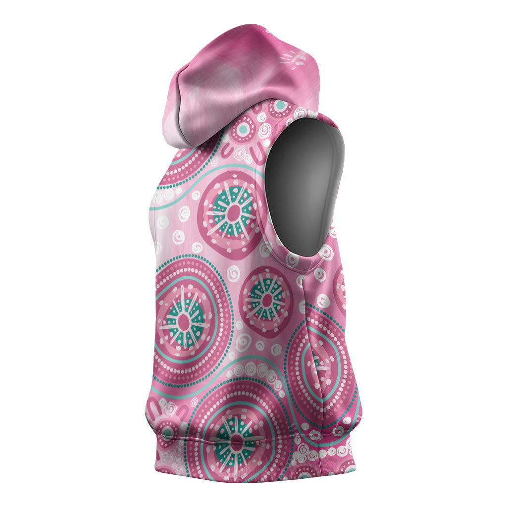 Hereditary Breast Cancer Prevention Australia Indigenous Sleeveless Hoodie Previvor