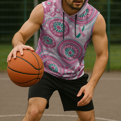 Hereditary Breast Cancer Prevention Australia Indigenous Sleeveless Hoodie Previvor