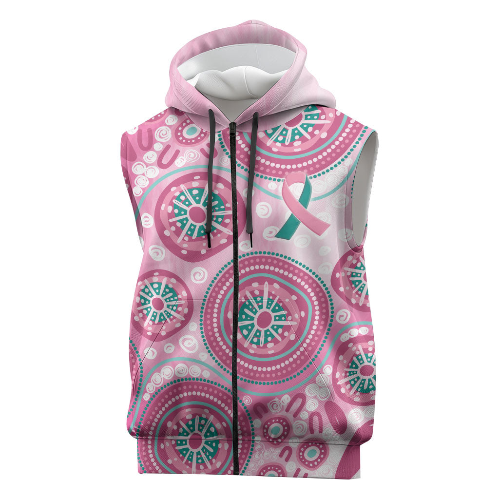 Hereditary Breast Cancer Prevention Australia Indigenous Sleeveless Zip Hoodie Previvor