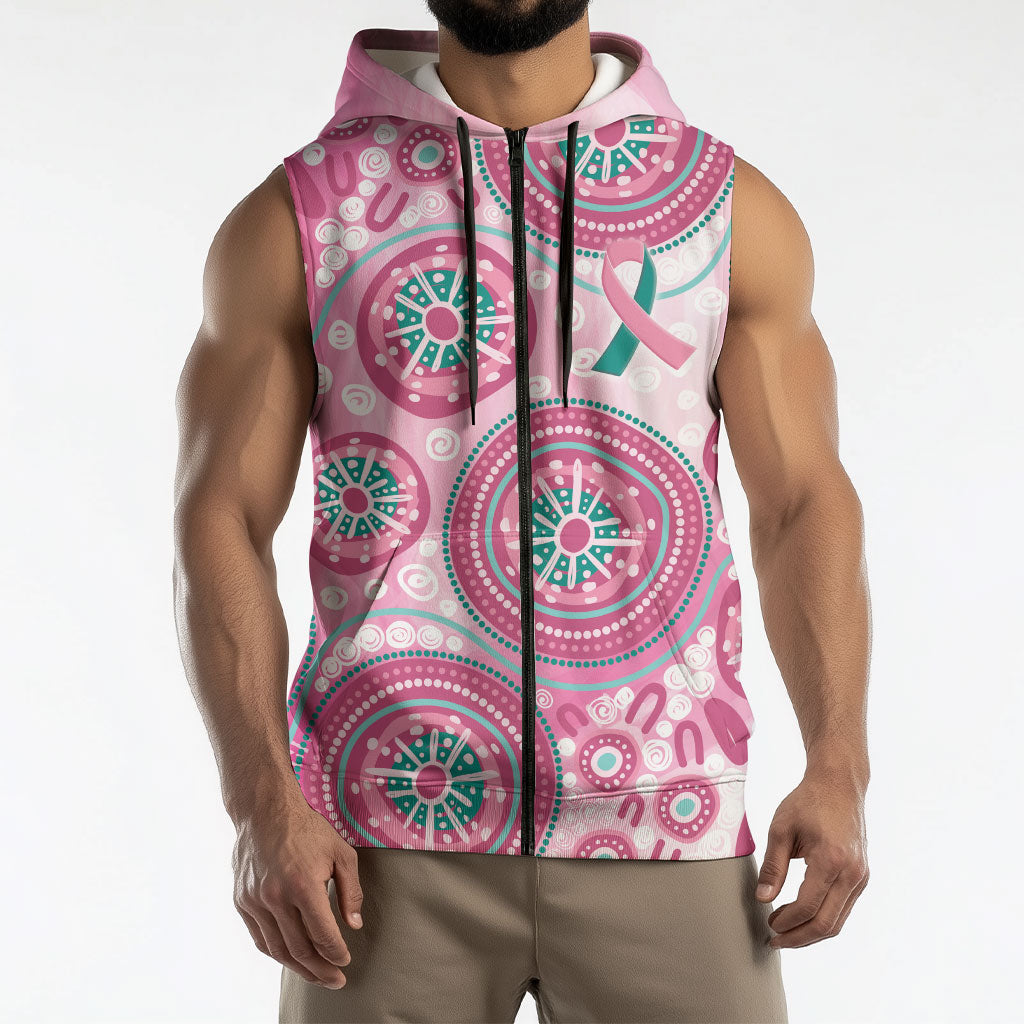 Hereditary Breast Cancer Prevention Australia Indigenous Sleeveless Zip Hoodie Previvor