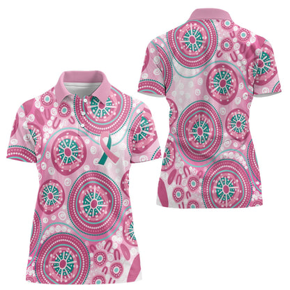 Hereditary Breast Cancer Prevention Australia Indigenous Women Polo Shirt Previvor