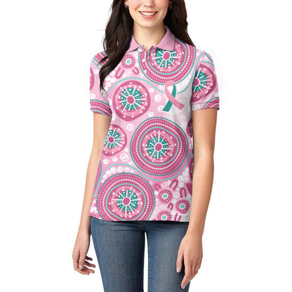 Hereditary Breast Cancer Prevention Australia Indigenous Women Polo Shirt Previvor