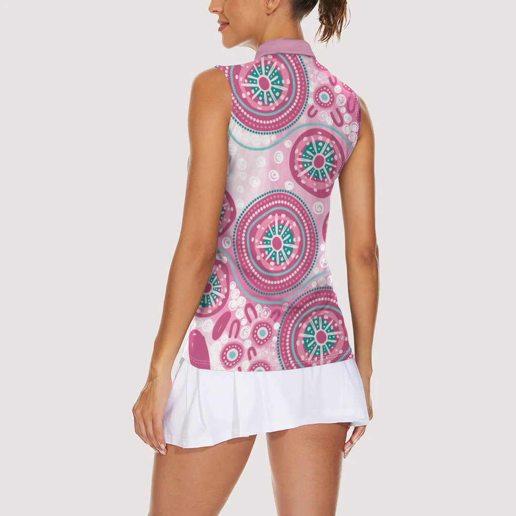 Hereditary Breast Cancer Prevention Australia Indigenous Women Sleeveless Polo Shirt Previvor