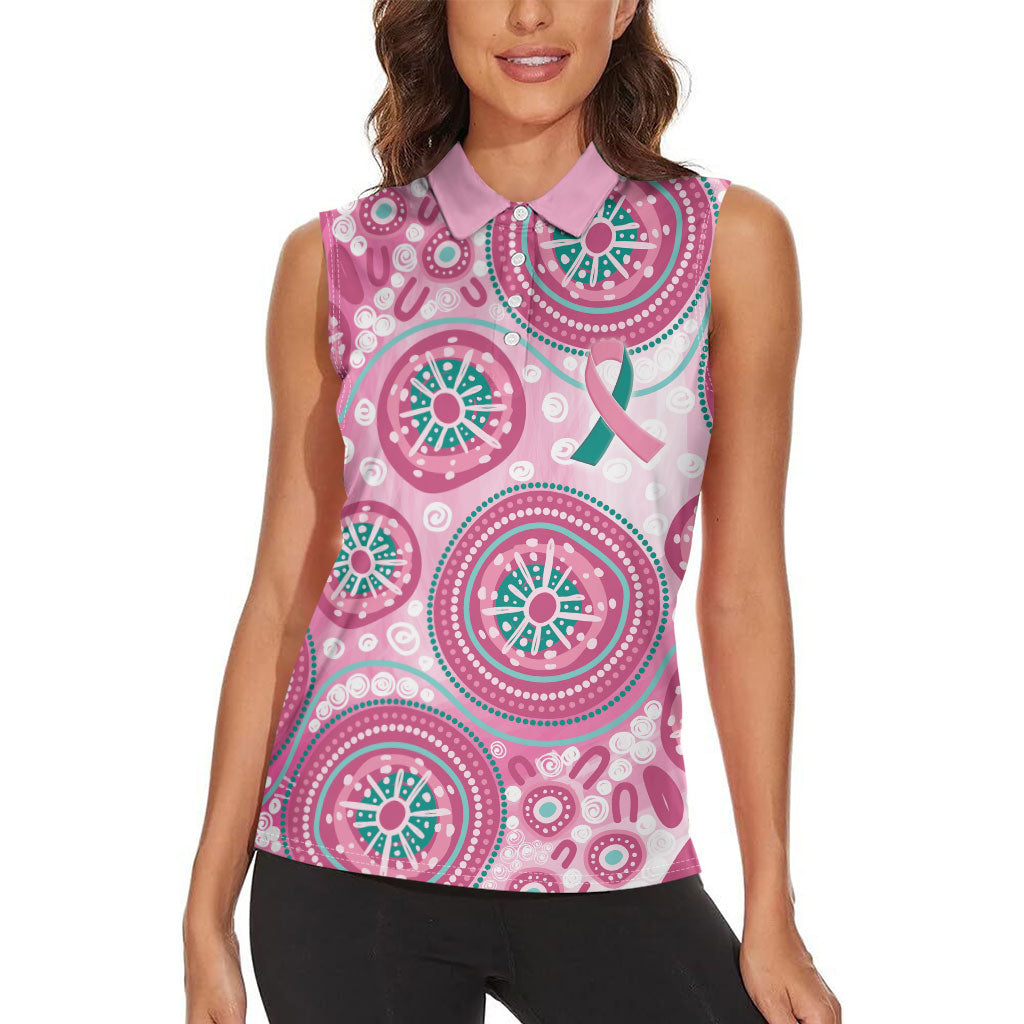 Hereditary Breast Cancer Prevention Australia Indigenous Women Sleeveless Polo Shirt Previvor