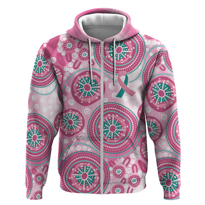Hereditary Breast Cancer Prevention Australia Indigenous Zip Hoodie Previvor