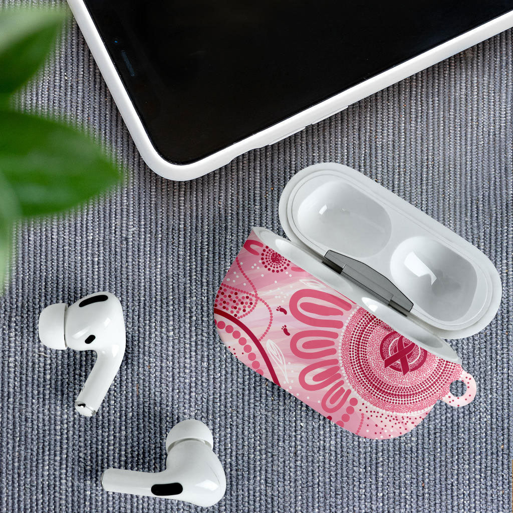 NAIDOC Week 2025 Indigenous AirPods Case Breast Cancer Pink Ribbon
