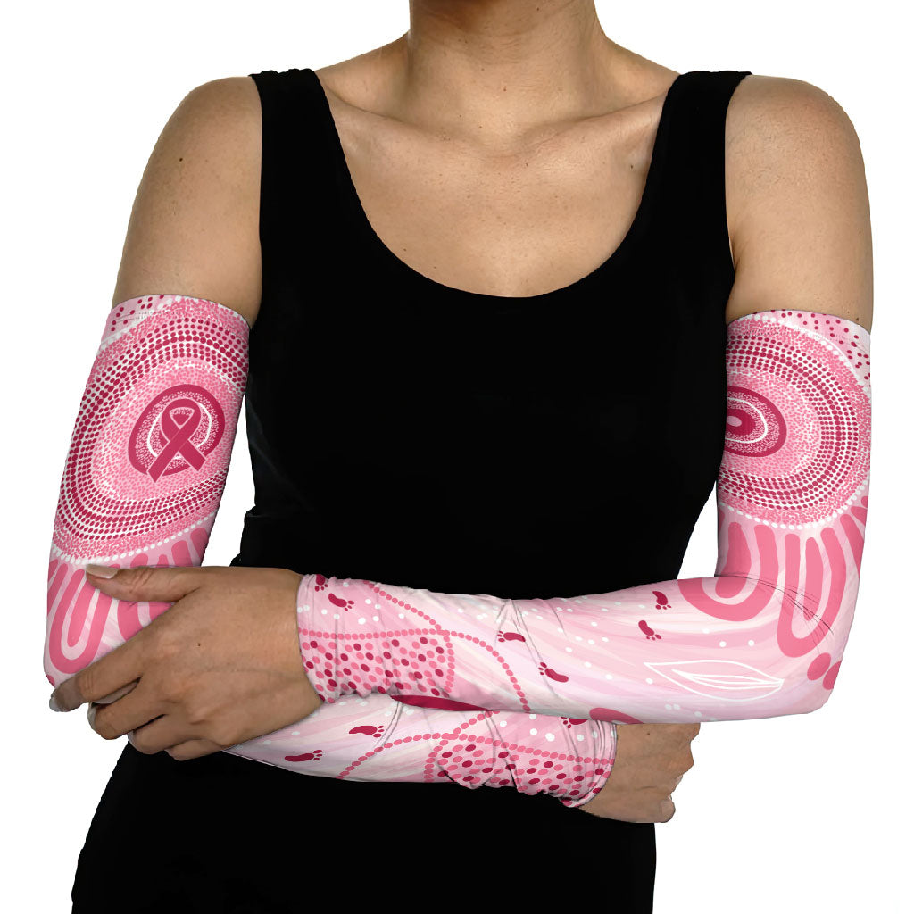 NAIDOC Week 2025 Indigenous Arm Sleeves Breast Cancer Pink Ribbon