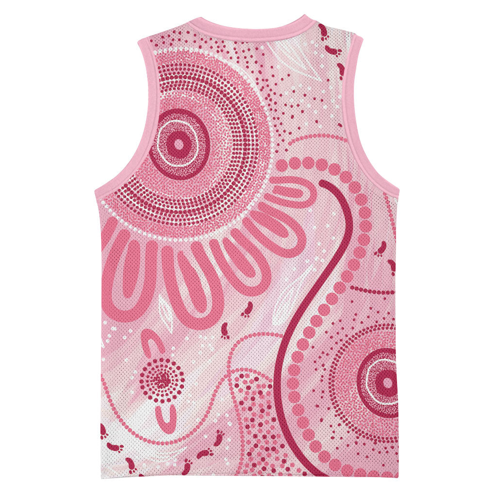 NAIDOC Week 2025 Indigenous Basketball Jersey Breast Cancer Pink Ribbon