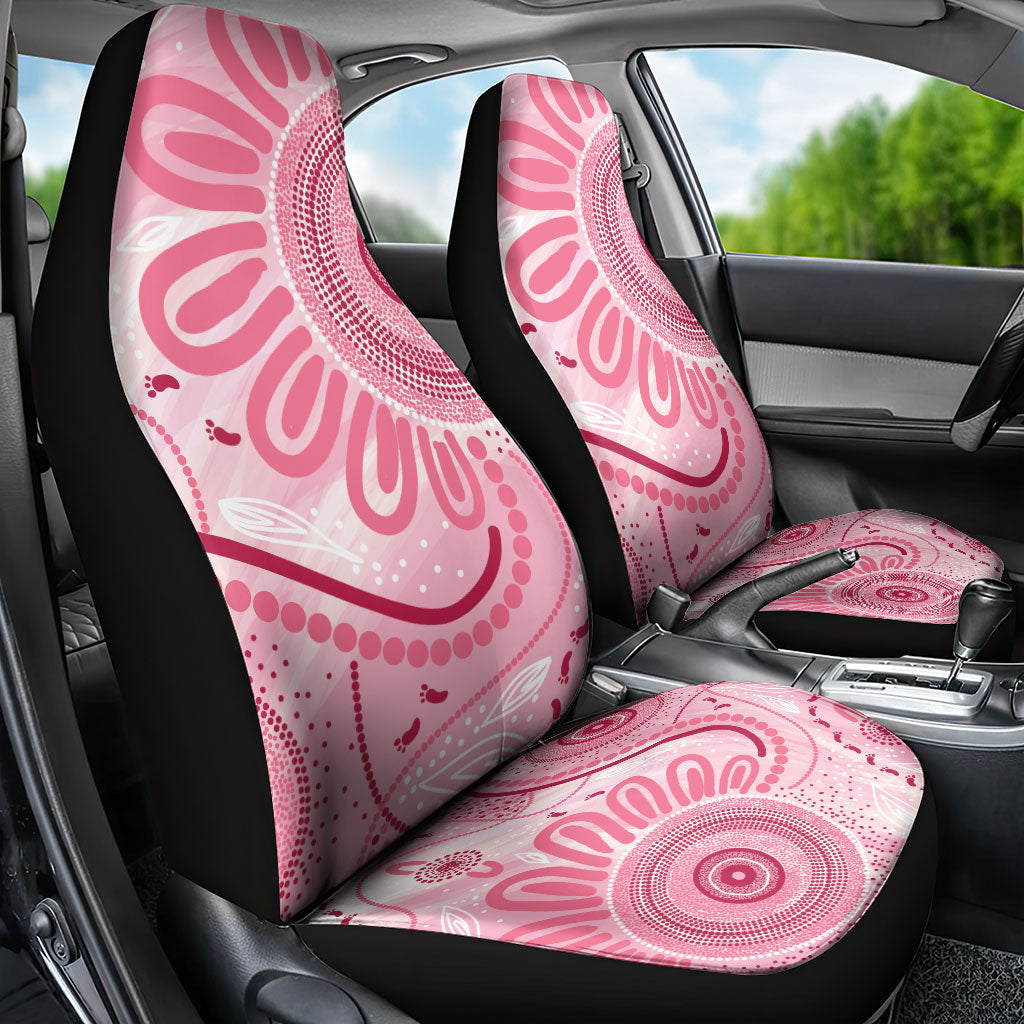 NAIDOC Week 2025 Indigenous Car Seat Cover Breast Cancer Pink Ribbon