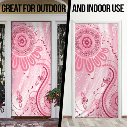 NAIDOC Week 2025 Indigenous Door Cover Breast Cancer Pink Ribbon