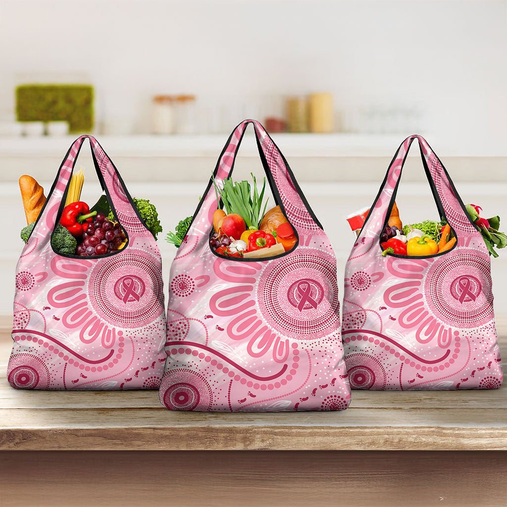NAIDOC Week 2025 Indigenous Grocery Bag Breast Cancer Pink Ribbon